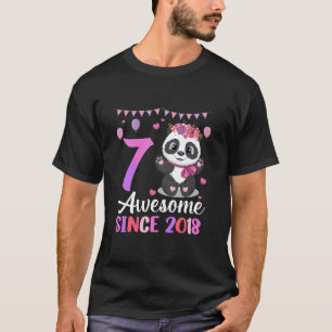 T-shirt Enfants 7 Ans Incroyable Depuis 2018 7ème Annivers
