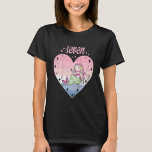 T-shirt Enfants 7 ans mignonne sirène Anniversaire 7e B D