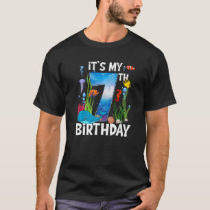 T-shirt Enfants 7 ans Vieux Océan Vie Baleine Dauphin Requ