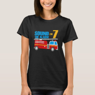 T-shirt Enfants 7e anniversaire 7 sept ans pompier Fir
