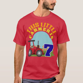 T-shirt Enfants 7e anniversaire Ce petit agriculteur est 7