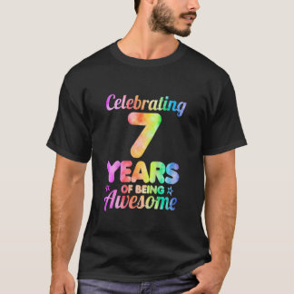 T-shirt Enfants 7e anniversaire Idée célébrer 7 année d'êt
