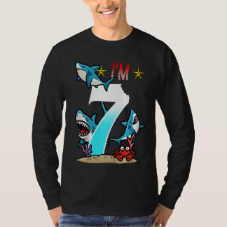 T-shirt Enfants 7e anniversaire Requins sous-marins Enfant