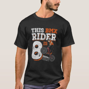 T-shirt Enfants 8 Ans BMX 8E Anniversaire BMX Biker Party