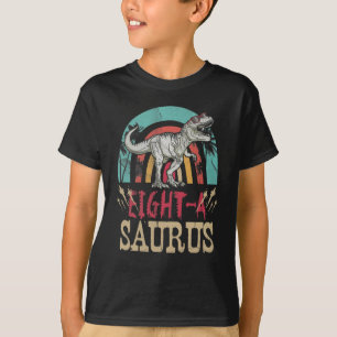 T-shirt Enfants 8 ans Dinosaur Anniversaire 8e T Rex Dino