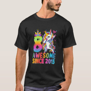 T-shirt Enfants 8 ans Filles Dabbing Unicorne Awesome Sinc