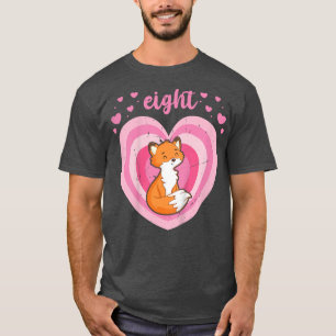 T-shirt Enfants 8 ans Mignonne Fox Anniversaire Fille 8e B