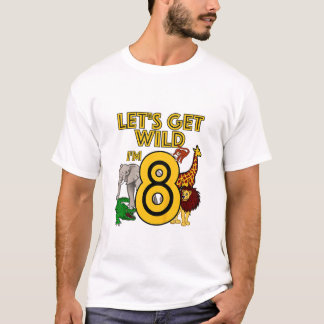 T-shirt Enfants 8 ans Zoo Anniversaire Chemise Safari Jung