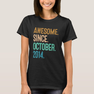 T-shirt Enfants 8e anniversaire Awesome depuis Octobre 201