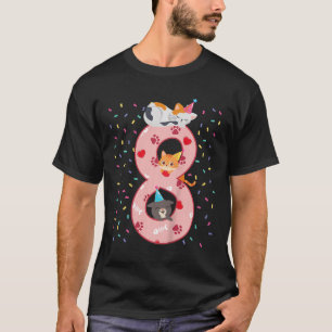 T-shirt Enfants 8e anniversaire fille mignonne tenue de ch