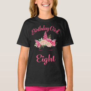 T-shirt Enfants 8e anniversaire fille Unicorn Chemise huit