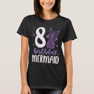 T-shirt Enfants 8e anniversaire Sirène 8 filles jumelées f