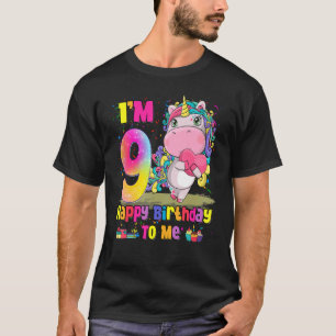 T-shirt Enfants 9 ans 9e anniversaire fille princesse Unic