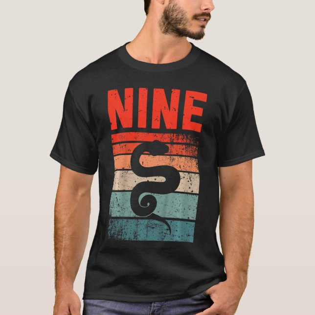 T-shirt Enfants 9 ans 9e anniversaire serpent Reptile Garç (Devant)