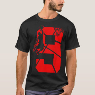 T-shirt Enfants 9 ans 9ème Bysketbyll Anniversaire