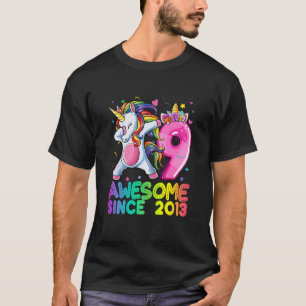 T-shirt Enfants 9 Ans Filles Dabbing Unicorne Awesome Sinc
