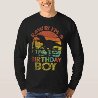 T-shirt Enfants 9e anniversaire Dinosaur Rawr Im 9 Rex 9 A
