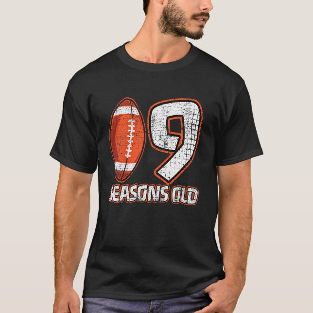 T-shirt Enfants 9e anniversaire Football Garçon Neuf ans F (Devant)