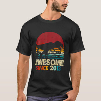 T-shirt Enfants 9e anniversaire garçon Dinosaur Rex Awesom