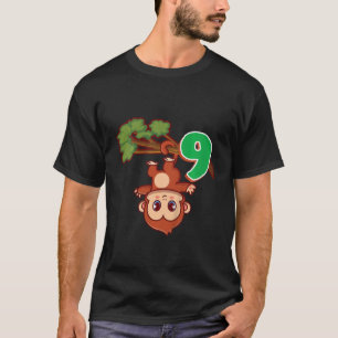 T-shirt Enfants 9e fête d'anniversaire 9 ans singe Ape Zoo