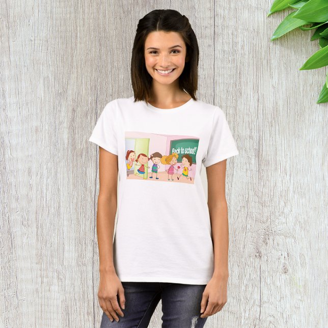 T-shirt Enfants À L'École Femme (Créateur téléchargé)