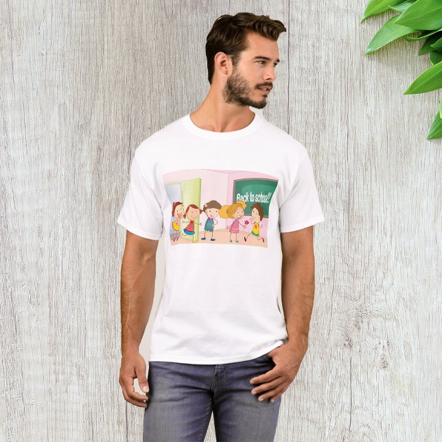 T-shirt Enfants À L'École Mens (Créateur téléchargé)