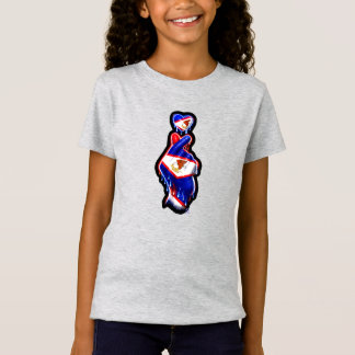 T-Shirt Enfants American Samoa Doigt Coeur Noir