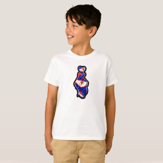 T-Shirt Enfants American Samoa Doigt Cœur Noir