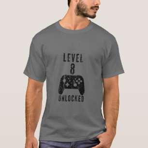 T-shirt Enfants Amusants Anniversaire Gamer Design Niveau 