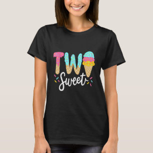 T-shirt Enfants Amusants Deux filles à la crème glacée dou