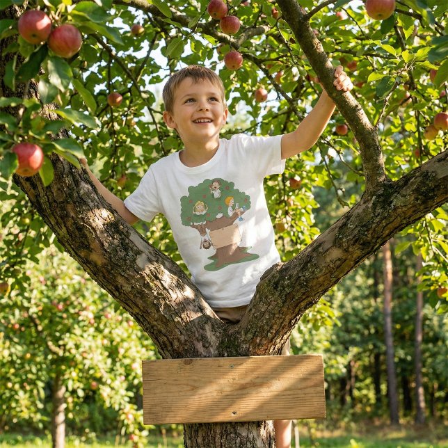 T-shirt Enfants amusants jouant dans l'arbre Apple (Créateur téléchargé)