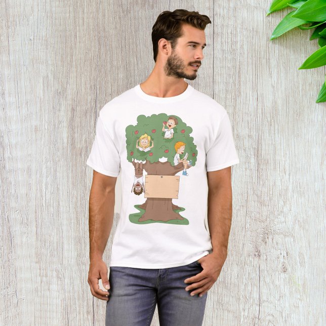T-shirt Enfants amusants jouant dans l'arbre Apple (Créateur téléchargé)