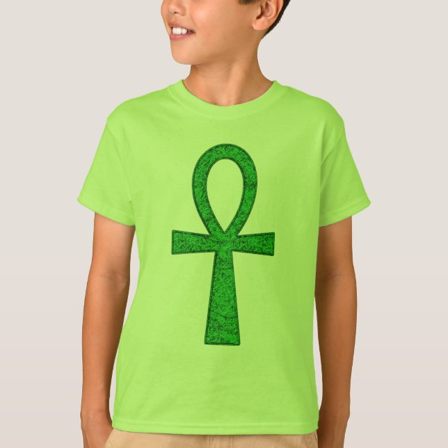 T-shirt Enfants Ankh Vert (Devant)