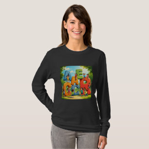T-shirt Enfants Apprentissage Alphabet Manches Longues
