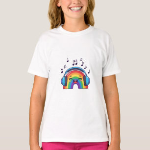 T-shirt Enfants arc-en-ciel musicaux heureux