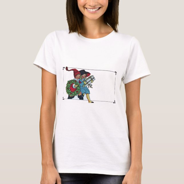 T-SHIRT ENFANTS AVEC CADEAUX DE NOËL (Devant)