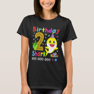 T-shirt Enfants Bébé Cute Shark 2e anniversaire garçon fil