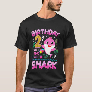 T-shirt Enfants Bébé Cute Shark 2e anniversaire garçon fil