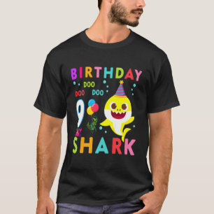 T-shirt Enfants Bébé Cute Shark 9e anniversaire garçon fil