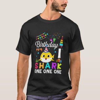 T-shirt Enfants Bébé Requin mignon 1Er Anniversaire Garçon