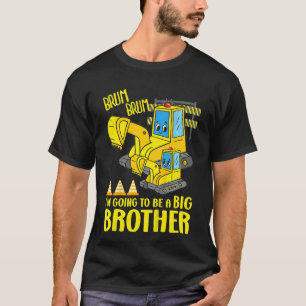 T-shirt Enfants Big Brother Excavator Je vais être un Big 