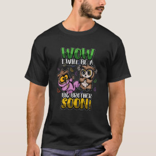T-shirt Enfants Big Brother Owl Bird Sibling Reveal Baby A