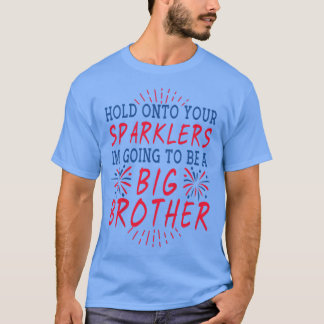 T-shirt Enfants Big Brother Sparkler USA 4 juillet Pregnan