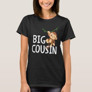 T-shirt Enfants Big Meilleur Cousin Jamais Singe Animal Mo