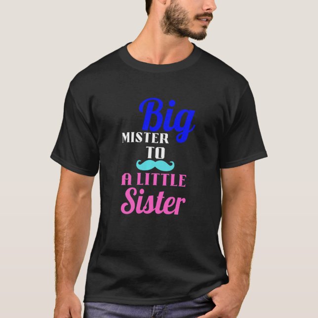T-shirt Enfants Big Mister À Petite Soeur Big Brother Uni (Devant)