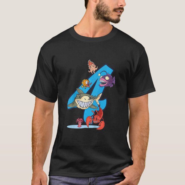 T-shirt Enfants Biologiste marin futur 4 an 4e anniversair (Devant)