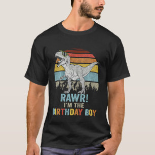T-shirt Enfants Birthdaysaurus Rex Dino Garçons Enfants Fa
