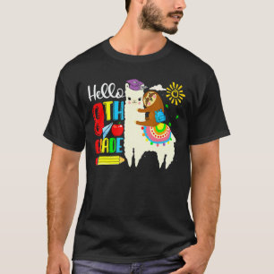 T-shirt Enfants Bonjour 8e année paresseux chevauchant lam