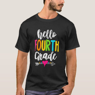 T-shirt Enfants Bonjour Enseignants de 4e année Heureux Pr