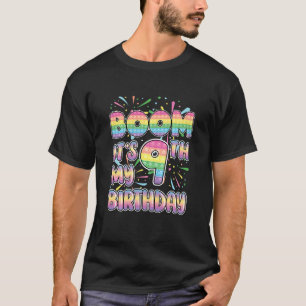 T-shirt Enfants Boom C'est mon 9e anniversaire Popper Numb